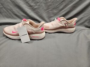 Nike Women's React Ace Tour Golf Shoes Pink CW3096-666 Flyease Laces Size 9