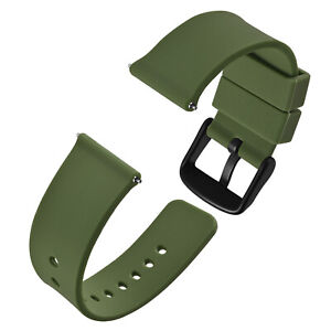 Anbeer Watch Band 14 16 18 20 22 24 mm Quick Release Rubber  Replacement Strap