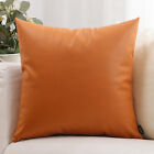 20"x20" Faux Leather Throw Pillow Covers Square Sofa Cushion Cover Home Decor