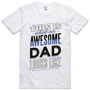 Cadeau pour Papa Hommes T Shirt Anniversaire Pères Jour Standard 100% Coton Tee