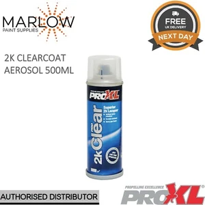 PRO XL 2K CLEAR GLOSS LACQUER PETROL RESISTANT AEROSOL SPRAY PAINT 500ml PROXL - Picture 1 of 4