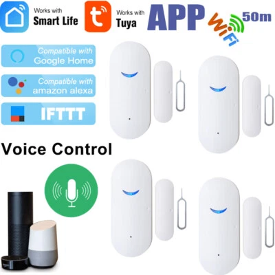 WiFi Wireless Smart Door Window Sensor Detector Safe Alarm for Alexa Google Home - Image 1 of 4