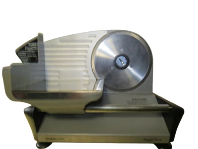 Waring Pro FS150 Electric Food Slicer Stainless Steel Heavy Duty 130 Watts Foto 1 de 4