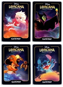 SHIMMERING SKIES 4 Card Gateway Inserto Set Completo Disney Lorcana Elsa Topolino - Foto 1 di 9