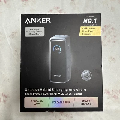 Anker Prime Ultra-Fast Charging Foldable Plug 9600 mAh Smart Display A1339 NEW - Image 1 of 4
