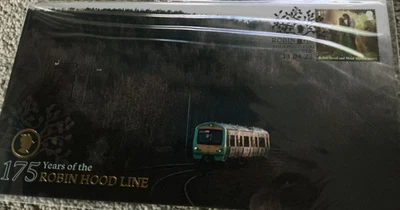 BUCKINGHAM RAILWAY PRIMER DÍA CUBIERTA LA LÍNEA ROBIN HOOD. Foto 1 de 3