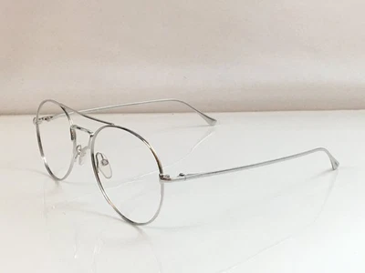 Gafas de sol Tom Ford Ace 02 TF 551 182 plateadas redondas aviador marcos de metal solo Foto 1 de 4