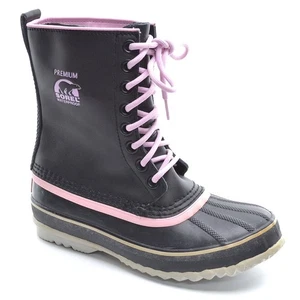 Damas Sorel 1964 Premium Impermeable Bota de Invierno 6 M Negro Rosa Zapatos Nuevos en Caja - Imagen 1 de 7
