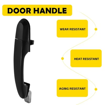 Puerta manija exterior derecha trasera negra Hyundai Tucson 2005 2006 2007 2008 2009 Foto 1 de 4