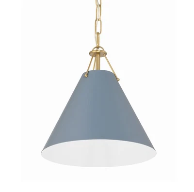 Pingente Crystorama Lighting Group XAV-B8301 Xavier 12"W - Ouro vibrante / azul - Imagem 1 de 4