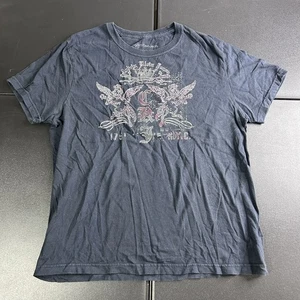 Calvin Klein Jeans Shirt Mens Large Black Graphic Crest Tee NYC Vintage Style - Picture 1 of 4