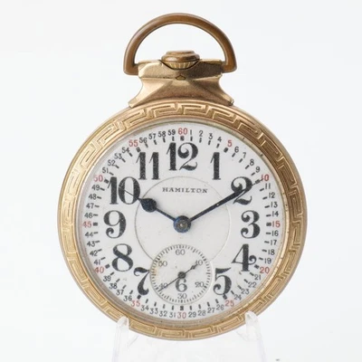 Reloj Bolsillo 919 HAMILTON Grado 992 Modelo 2 16s 21j No Funciona Raro RR GF Estuche Foto 1 de 4