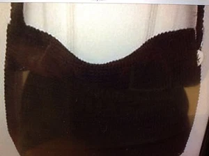 The SAK Brown Crocheted Messenger Shoulder Strap Handbag H5 - Picture 1 of 8