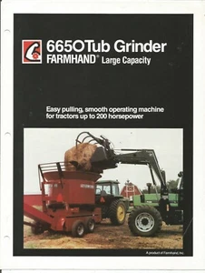 Original Farmhand Model 6650 Tub Grinders Dealer Sales Brochure # B31-10/9-5MPA - Picture 1 of 2