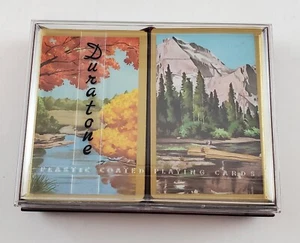 Vintage Arrco Duratone Playing Cards Landscape Scenes Two Deck Set w/Case - Picture 1 of 11