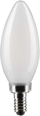 NEW 6 Pack - Satco S21280 - 5.5 Watt B11 LED E12 Frosted Bulbs -4000k Cool White - Image 1 of 4