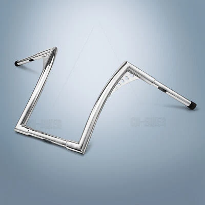 Manillar de suspensión cromado de 10" Rise Ape para Harley Touring Dyna Softail FLSL FXBB Foto 1 de 4