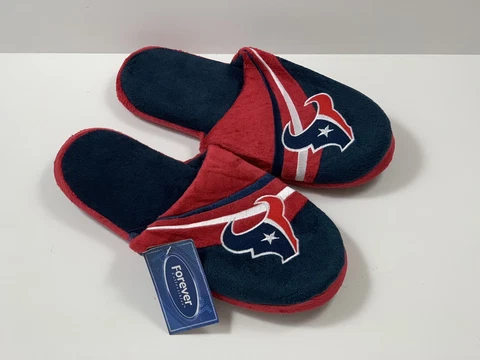 Houston Texans Mens Slippers Slides Flip Flops NFL Non-Slip Medium 9-10 Cover