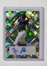 2022 Leaf Metal Baseball Base Auto Green Crystal #BA-JR1 Jose Rodriguez /3