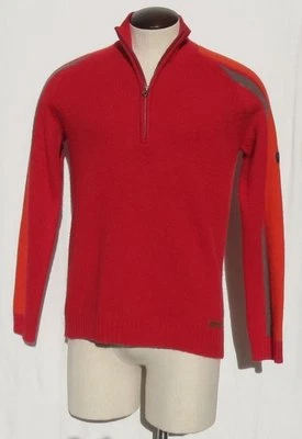MERRELL Men’s Red Orange Half Zip Mock Soft Wool Sweater size S - Image 1 of 4