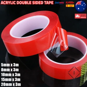 Acrylic Double-sided Clear Adhesive Tape Foam Transparent Mounting Strong Gel AU - Picture 1 of 11