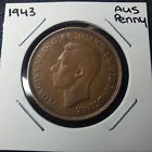 1943 AUSTRALIA ONE PENNY KING GEORGE VI AS PICTURED
