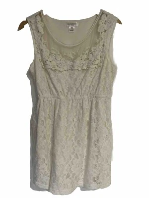 Motherhood Womens Maternity Size Medium Lace Cream Sleeveless Boho Chic - Image 1 of 2