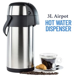 Dispensador de agua caliente Airpot 3L, acero inoxidable, doble pared con asa de transporte - Imagen 1 de 7