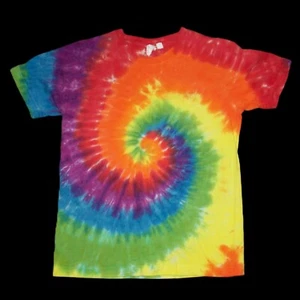 Organic Tie Dye Child T-Shirt 6 Rainbow Spiral Hippie Kids Tye Dyed Fair Trade - Picture 1 of 1