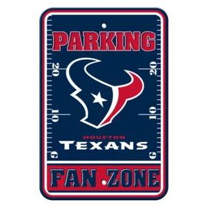NFL Houston Texans Home Room Office Bar Decor Parking Sign Fan Zone 12" x 18" - Picture 1 of 1