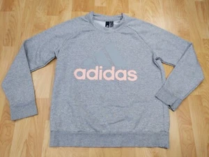 adidas | Women's XL Heather Gray and Pink crew Sweatshirt - Picture 1 of 10