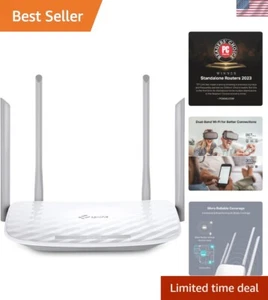 Versatile AC1200 WiFi Router - Parental Controls, 4 Ethernet Ports, Easy Setup - Picture 1 of 10