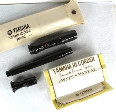Grabadora Soprano Yamaha Barroca De Colección Con Estuche Juego de 3 Piezas Hecha en Japón Nueva de Lote Antiguo Foto 1 de 4