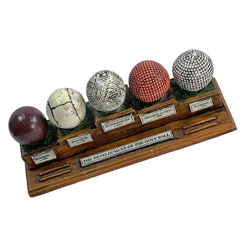 The Development of Golf Ball History Desktop Paperweight Pen Holder 1590-1900 Cover