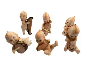 Vintage 50er Jahre ARDALT 6 Stk. KEWPIE DOLL Band Porzellan Figuren mit Instrumenten - Bild 1 von 15