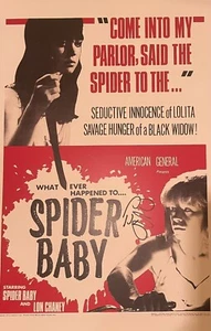 SID HAIG signiert 11x17 SPIDER BABY Filmplakat CAPTAIN SPAULDING. - Bild 1 von 3