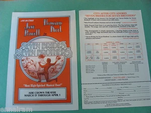 Seven Brides for Seven Brothers Howard Keel Theatre Ad Flyer Chicago - Picture 1 of 1