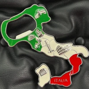 ITALY🇮🇹METAL FRIDGE MAGNET✅FLAG COUNTRY MAP BOTTLE OPENER TOURISTIC SOUVENIR🎗 - Picture 1 of 3