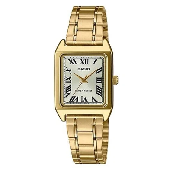 Casio LTP-V007G-9B 31x22mm Cassa Oro in Acciaio Inox con Cinturino Oro in Acciaio Orologio da Polso per Donna