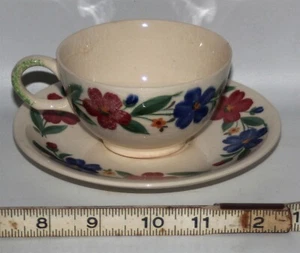 PADEN CITY Shenandoah Ware Cosmos 4-pc Set*Dinner/Bread/Cup & Saucer*Vintage - Picture 1 of 9