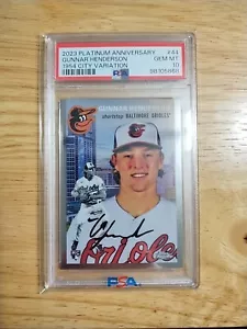 Gunnar Henderson - 2023 Topps Chrome Platinum Anniversary - 1954 City Variations - Picture 1 of 6
