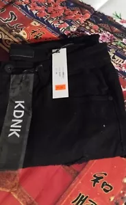 KDNK Mens Jeans Black Size 36/34 - Picture 1 of 3