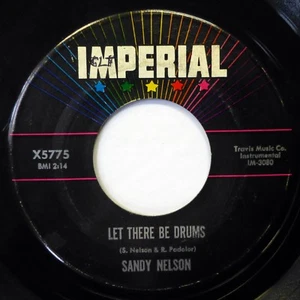SANDY NELSON 45 Let There Be Drums/Quite a Beat! IMPERIAL rock inst. VG+ d1683 - Imagen 1 de 2