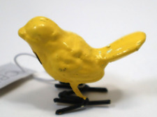 WBOT 1x Yellow distressed GREENHOUSE mini cast iron bird figurine Ganz