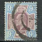 GB KING EDWARD VII 1911, 9d REDDISH PURPLE & LIGHT BLUE Mi112X SG306, USED