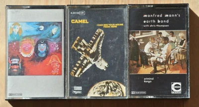 KING CRIMSON In Wake + CAMEL I CanSee + MANFRED MANN'S EARTH 3xCassettes UsedVG+ - Image 1 of 4