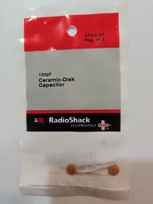 Condensador de disco cerámico RadioShack 10 pF 272-0123 nuevo y precintado Foto 1 de 2