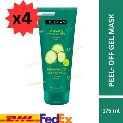 4 x Freeman Renewing Cucumber Peel-Off Gel Mask 6 fl. oz./175 ml - Image 1 of 4