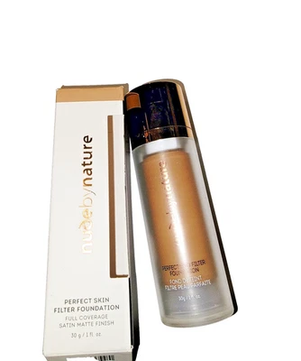 Nude by Nature Perfect Skin Filter Foundation W9 Golden Amber Full Coverage 30g - Image 1 of 2