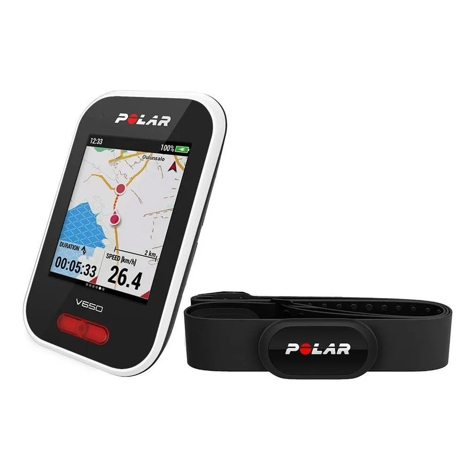 Polar V650 HR GPS Cycling Computer with Heart Rate Monitor – Works with Strava  - Image 1 of 3